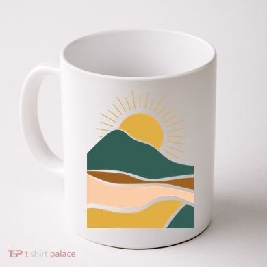 Retro Sunset Summer Graphic Design Coffee Mug