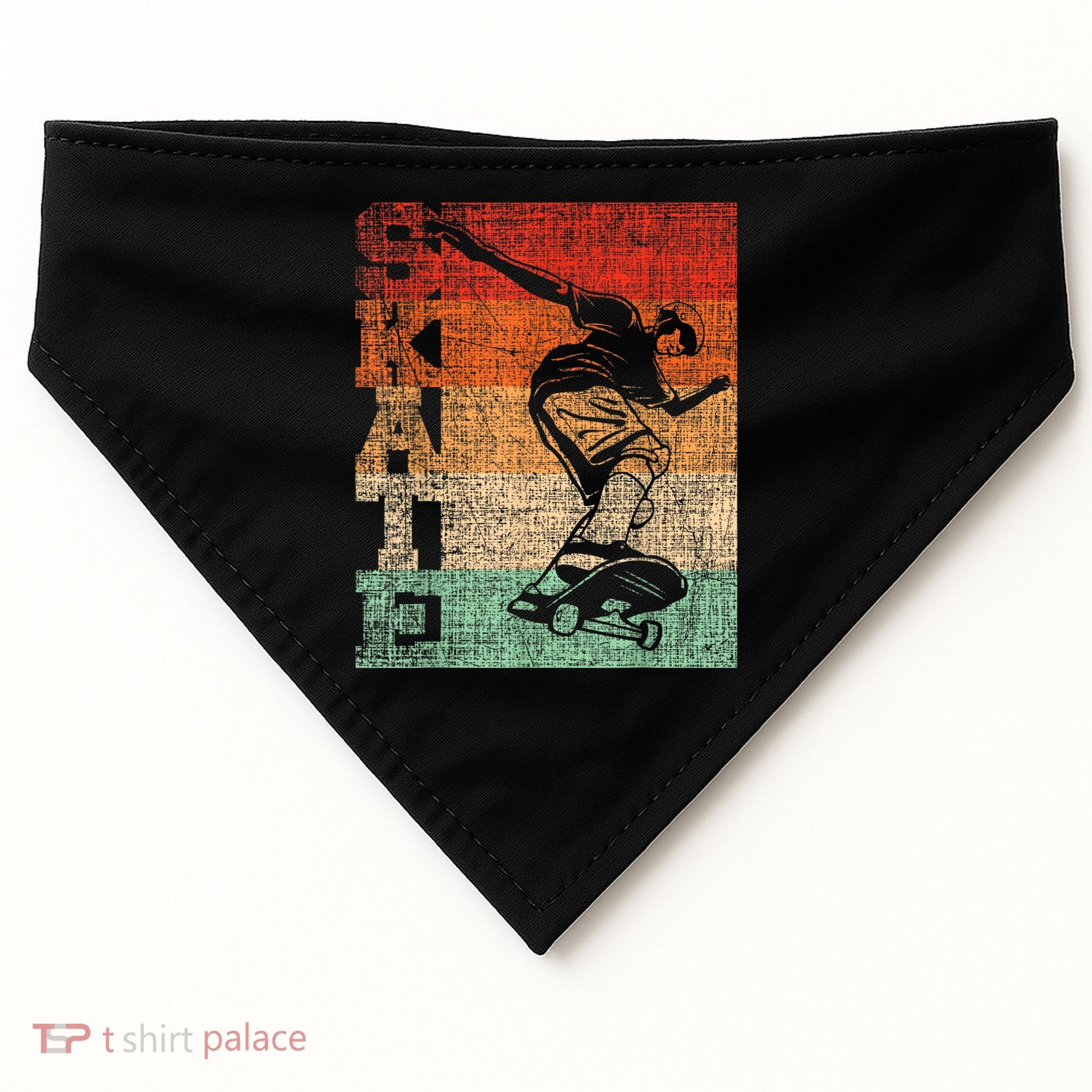 Retro Skate Skateboarder Skateboard Skateboarding Skater USA-Made Doggie Bandana