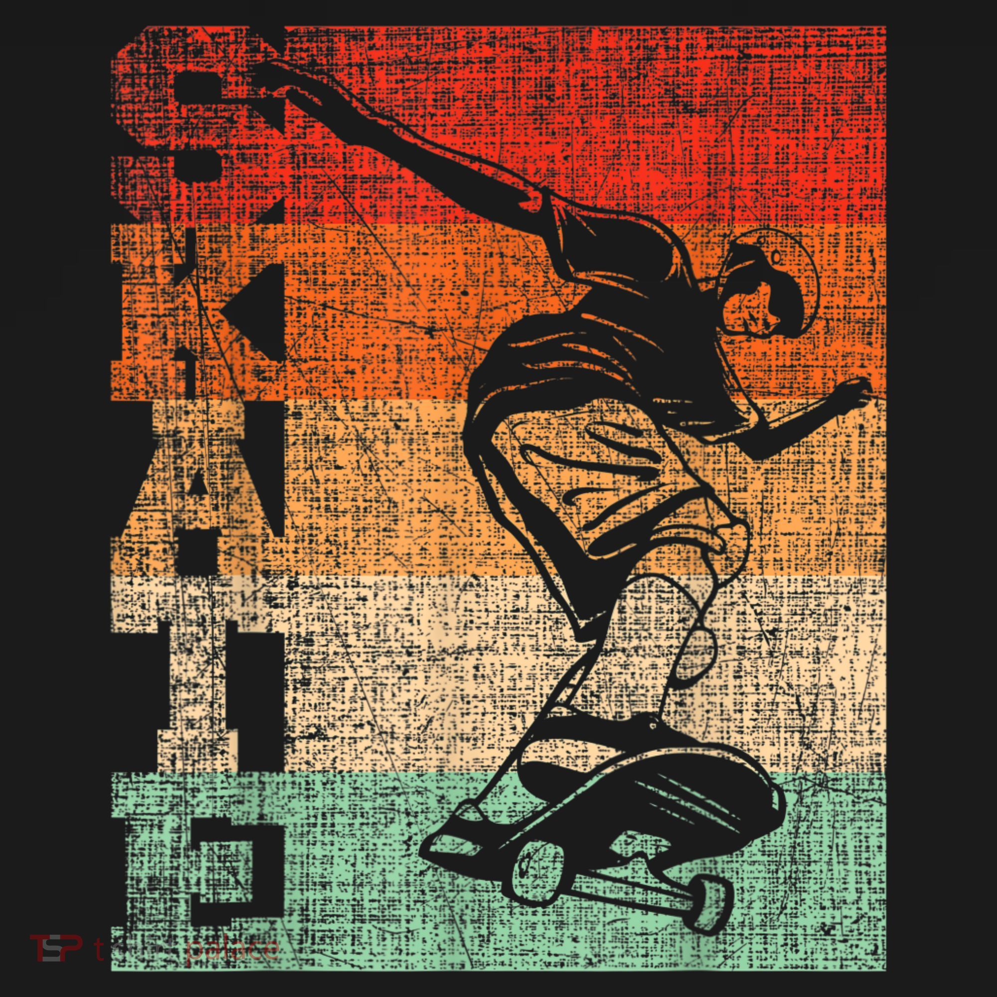 Retro Skate Skateboarder Skateboard Skateboarding Skater USA-Made Doggie Bandana
