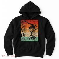 Retro Skate Skateboarder Skateboard Skateboarding Skater Hoodie thumb 0