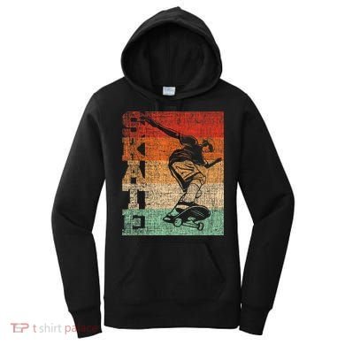 Retro Skate Skateboarder Skateboard Skateboarding Skater Women's Hoodie