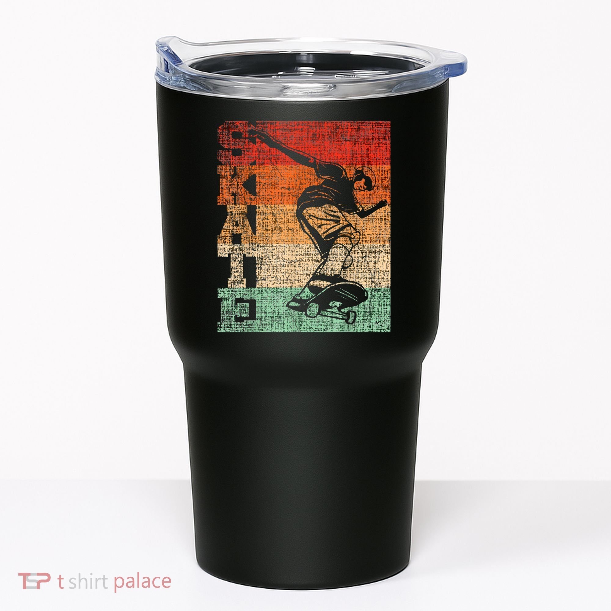 Retro Skate Skateboarder Skateboard Skateboarding Skater Tumbler