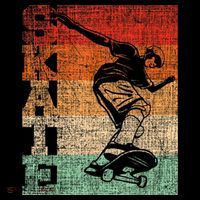 Retro Skate Skateboarder Skateboard Skateboarding Skater Ornament thumb 1