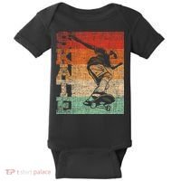 Retro Skate Skateboarder Skateboard Skateboarding Skater Baby Bodysuit thumb 0