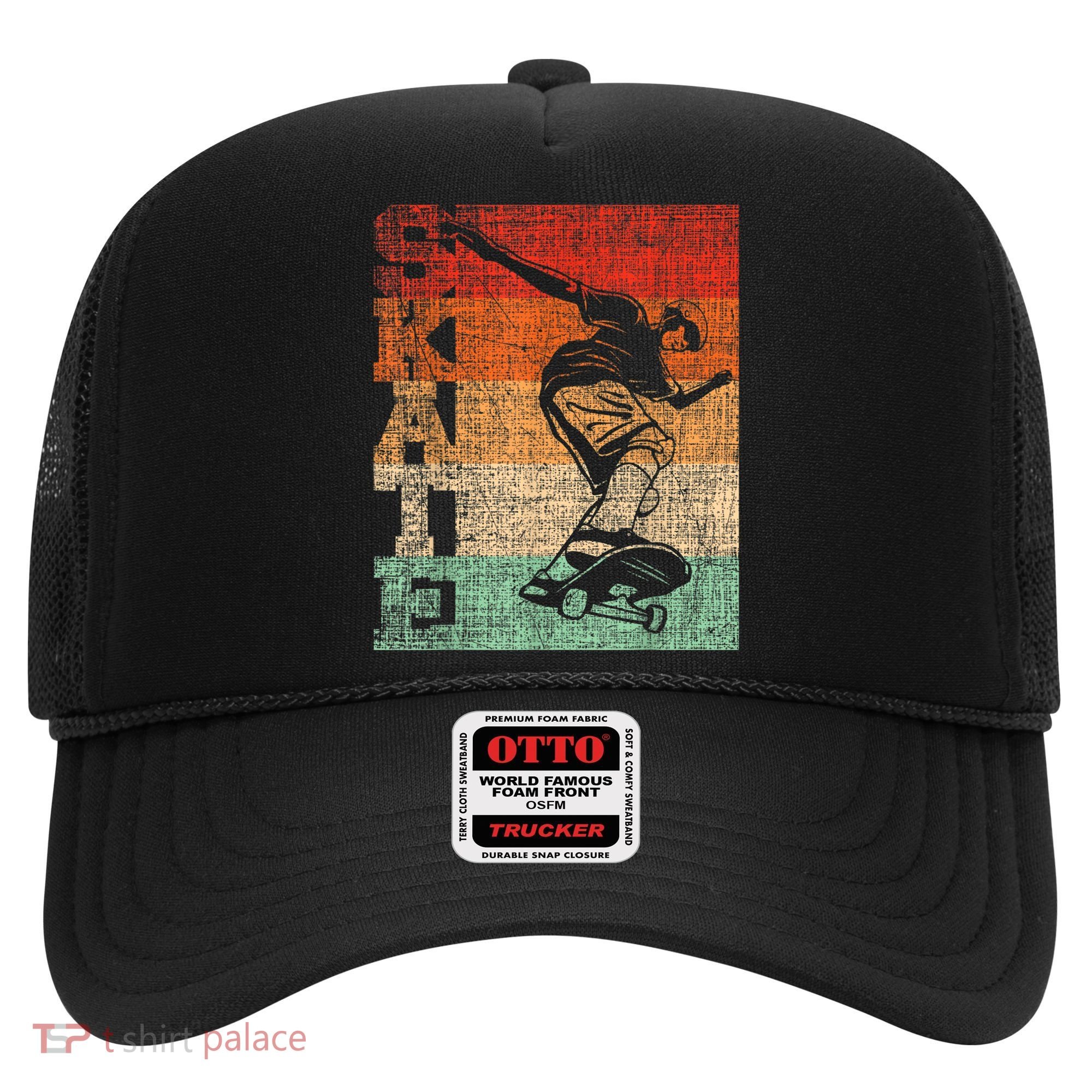 Retro Skate Skateboarder Skateboard Skateboarding Skater Hat