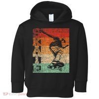 Retro Skate Skateboarder Skateboard Skateboarding Skater Toddler Hoodie thumb 0
