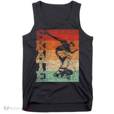Retro Skate Skateboarder Skateboard Skateboarding Skater Tank Top