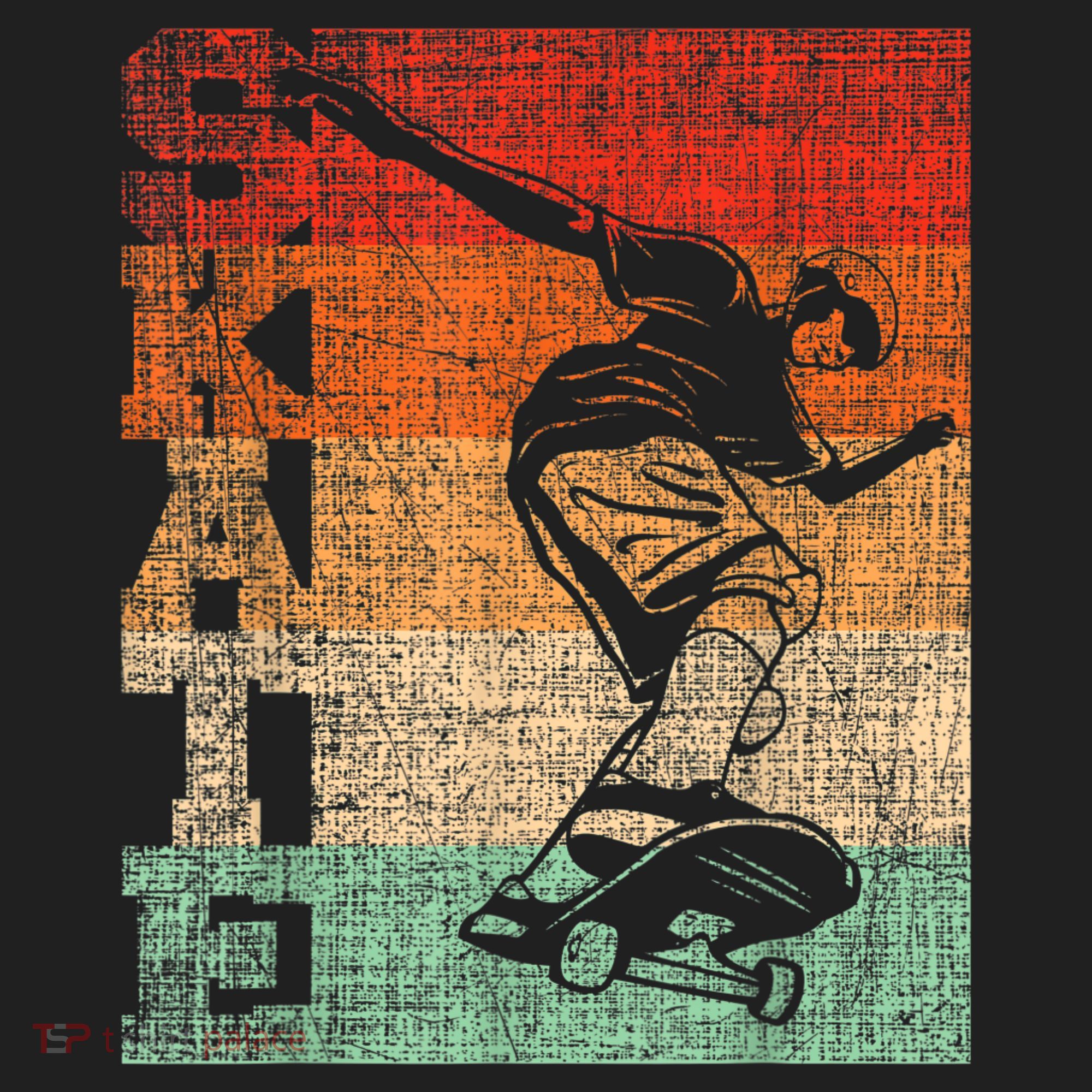 Retro Skate Skateboarder Skateboard Skateboarding Skater Golf Towel