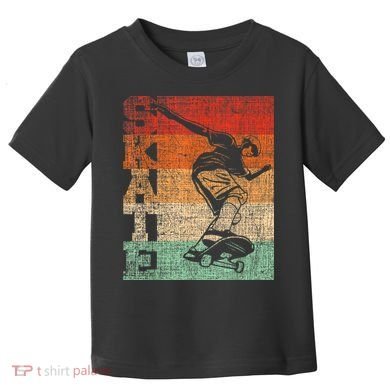 Retro Skate Skateboarder Skateboard Skateboarding Skater Toddler T-Shirt