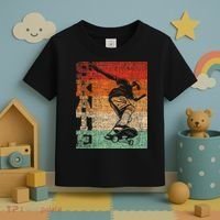 Retro Skate Skateboarder Skateboard Skateboarding Skater Toddler T-Shirt thumb 3