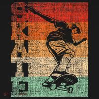 Retro Skate Skateboarder Skateboard Skateboarding Skater Women's Long Sleeve Shirt thumb 2
