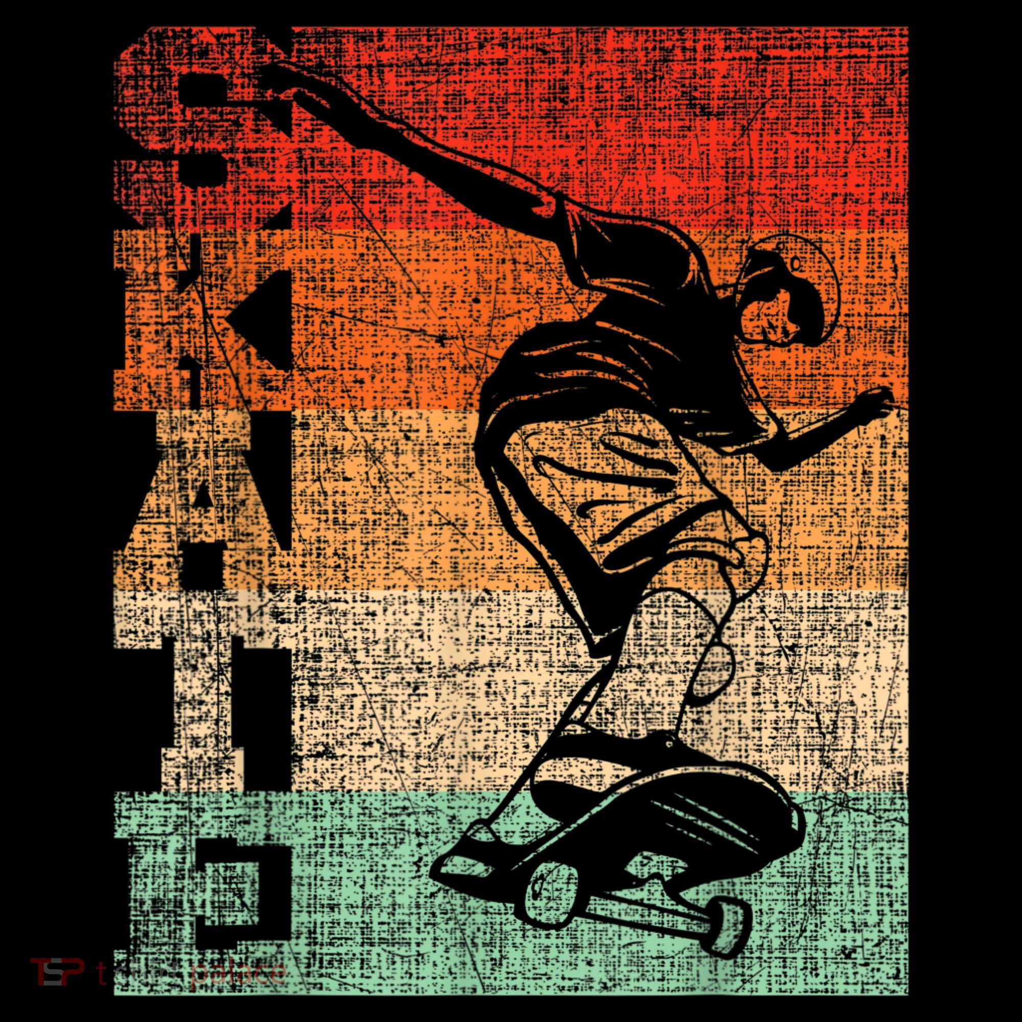 Retro Skate Skateboarder Skateboard Skateboarding Skater Women's T-Shirt