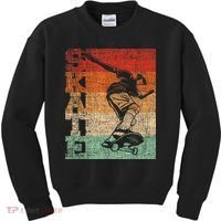 Retro Skate Skateboarder Skateboard Skateboarding Skater Kids Sweatshirt thumb 0