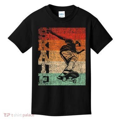 Retro Skate Skateboarder Skateboard Skateboarding Skater Kids T-Shirt
