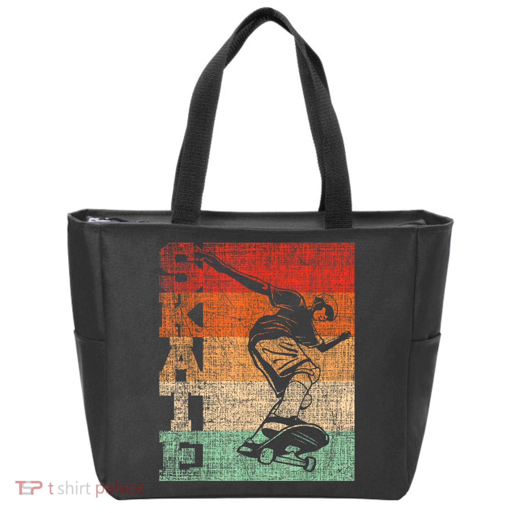 Retro Skate Skateboarder Skateboard Skateboarding Skater Tote Bag