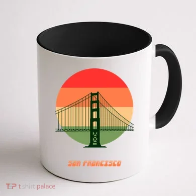 Retro Sun San Francisco Coffee Mug back