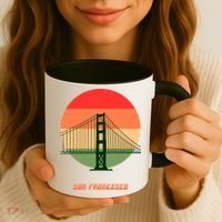Retro Sun San Francisco Coffee Mug thumb 3