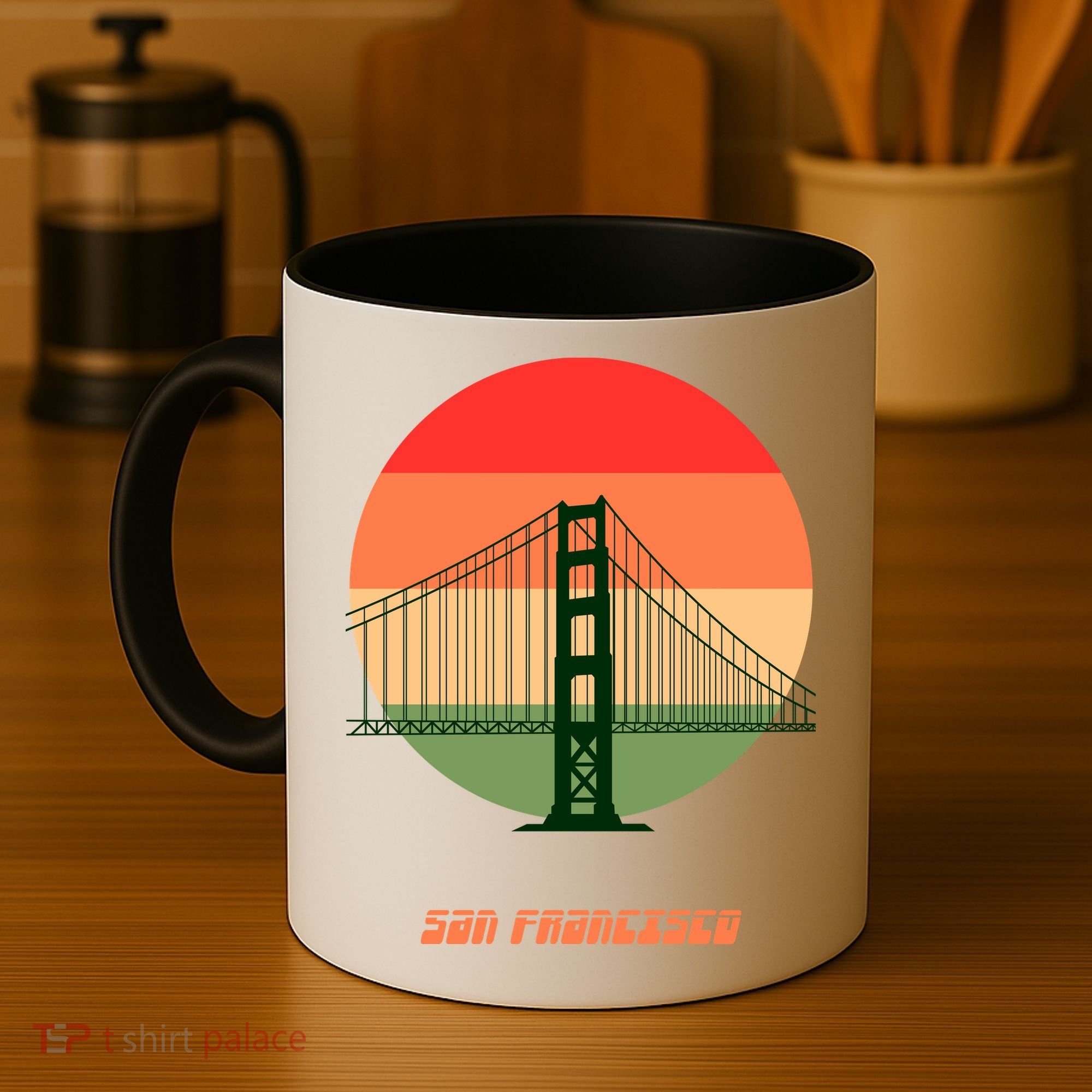 Retro Sun San Francisco Coffee Mug