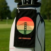 Retro Sun San Francisco Golf Towel thumb 2