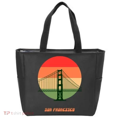 Retro Sun San Francisco Tote Bag