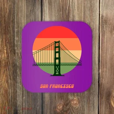 Retro Sun San Francisco Coaster