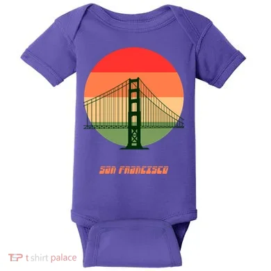 Retro Sun San Francisco Baby Bodysuit