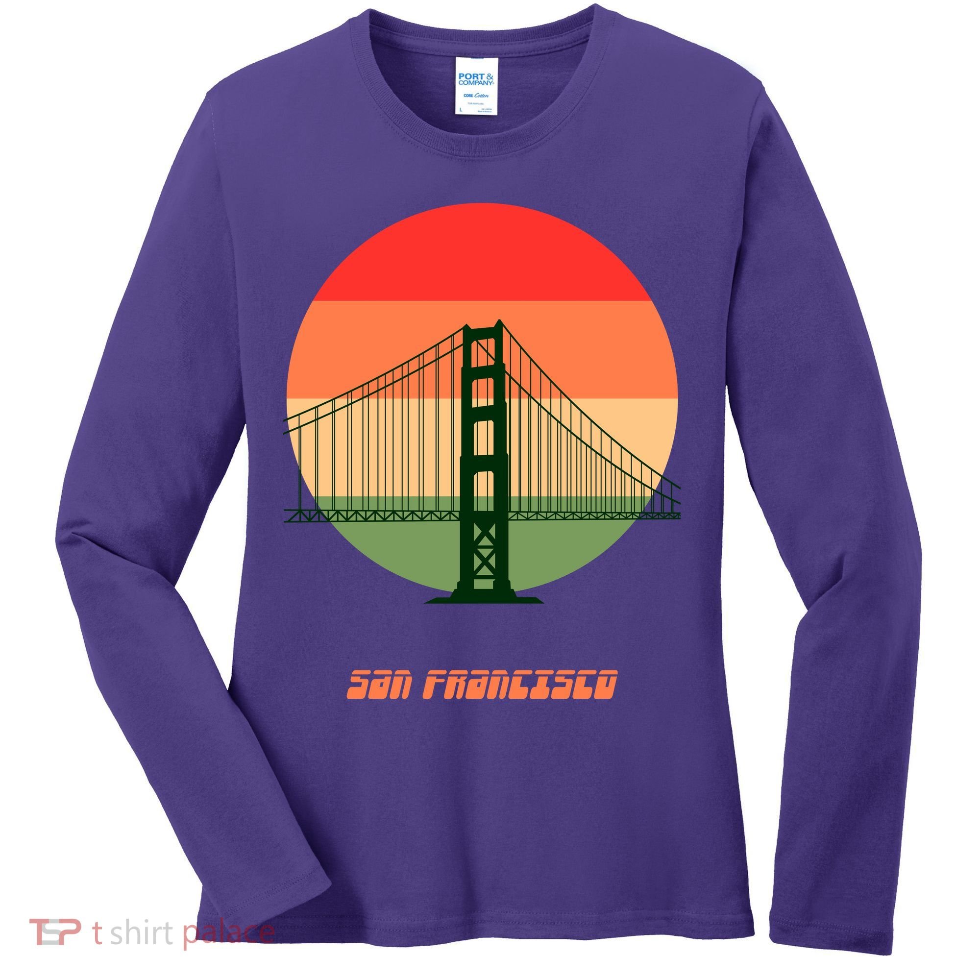 Retro Sun San Francisco Women's Long Sleeve Shirt