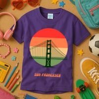 Retro Sun San Francisco Kids T-Shirt thumb 3