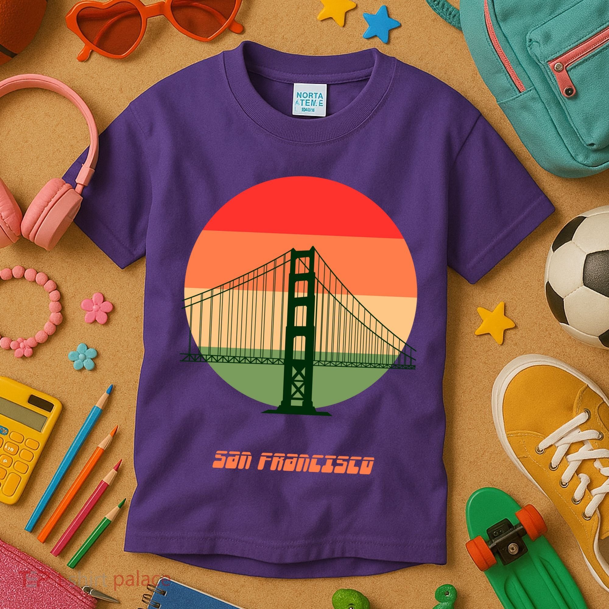 Retro Sun San Francisco Kids T-Shirt