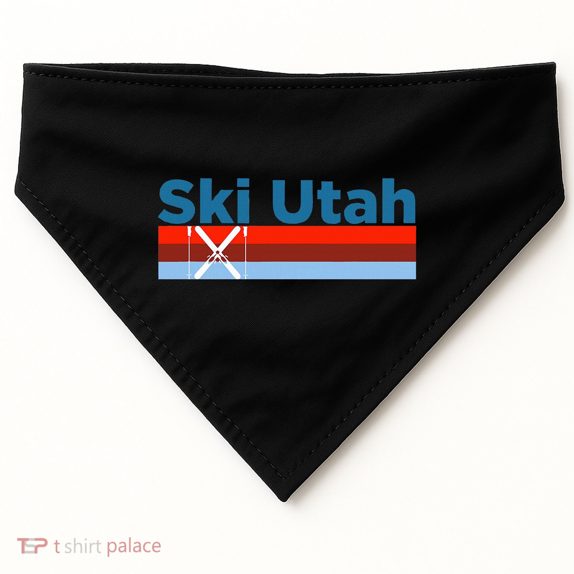 Retro Snow Ski Ski Utah USA-Made Doggie Bandana