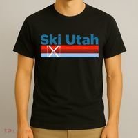 Retro Snow Ski Ski Utah T-Shirt thumb 3
