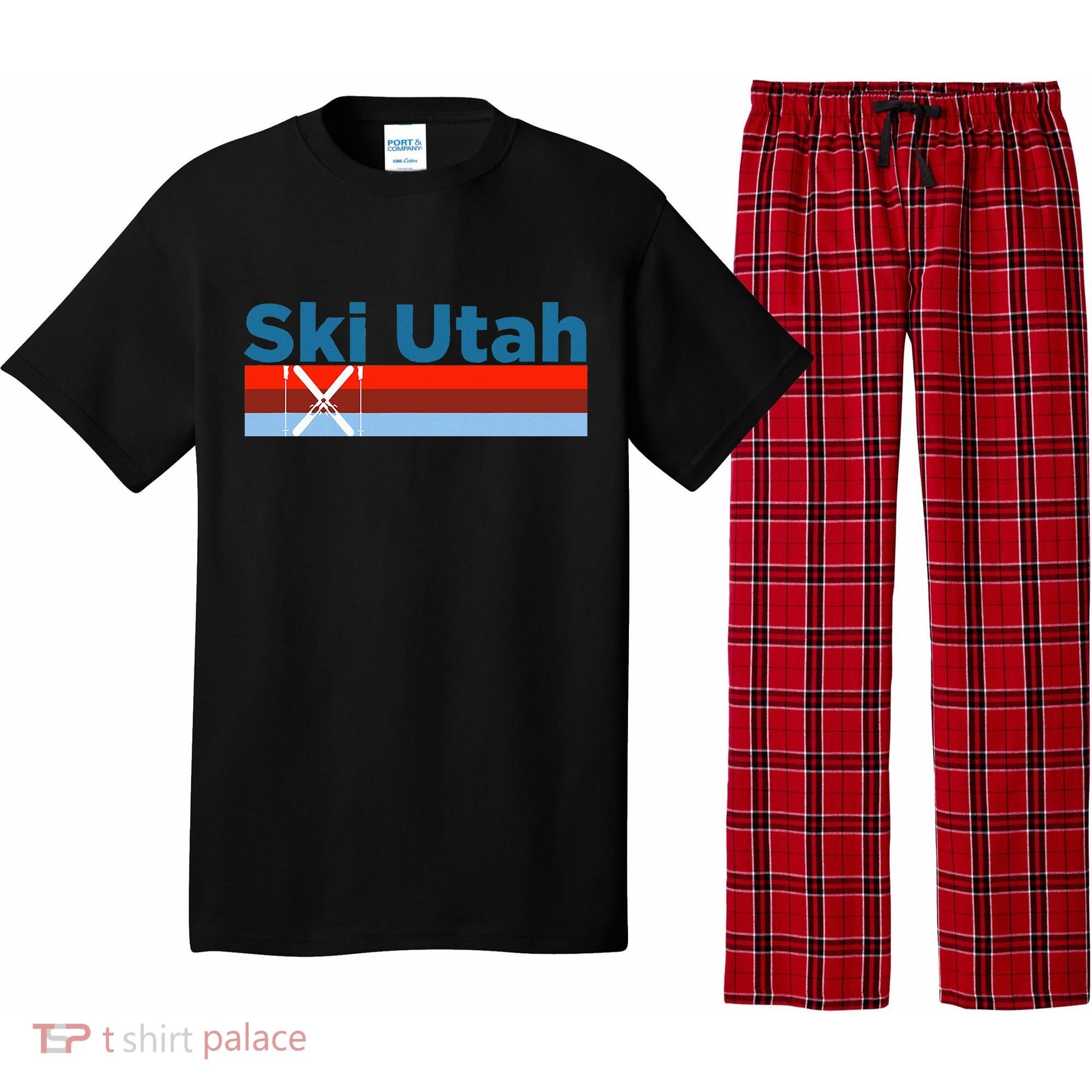 Retro Snow Ski Ski Utah Pajama Set