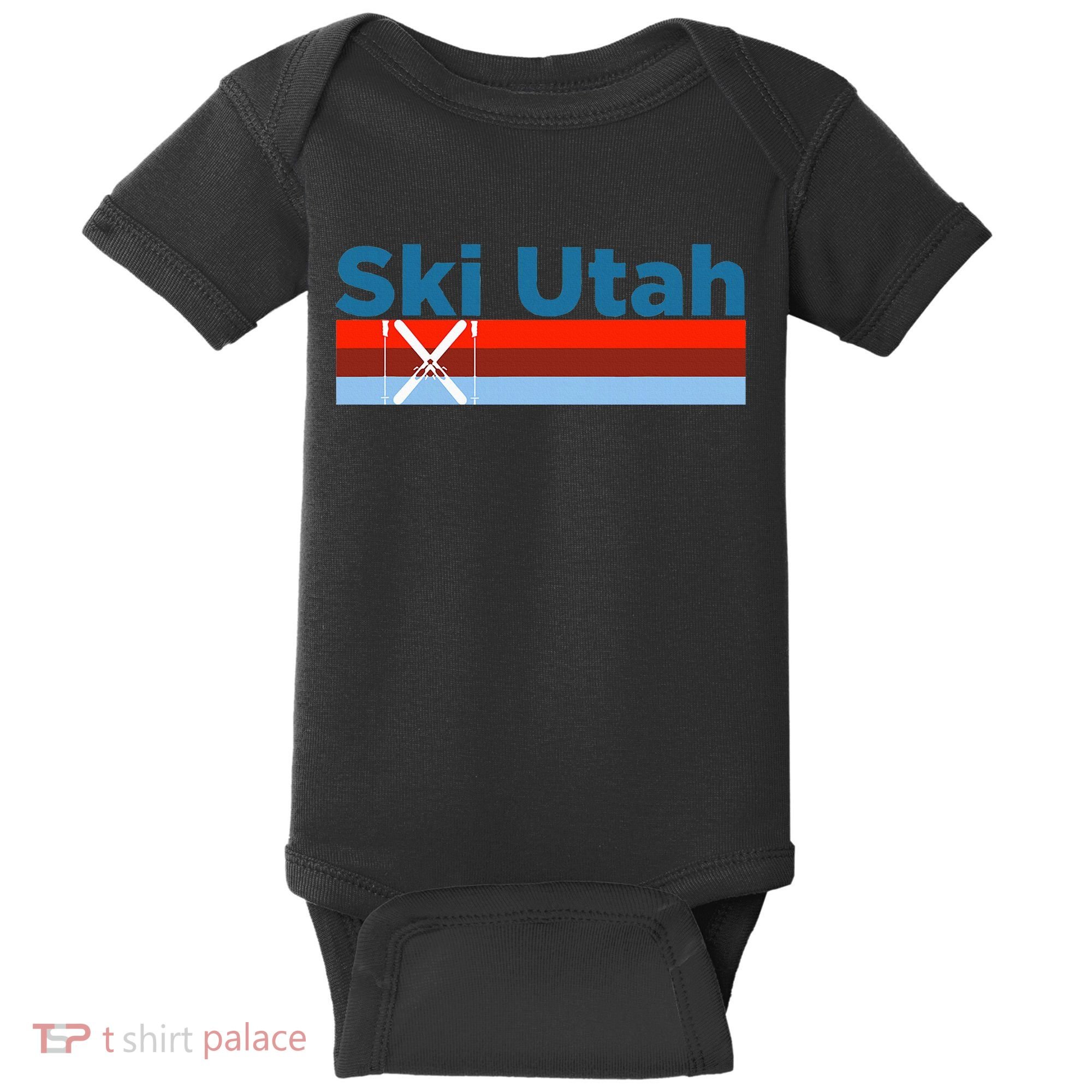 Retro Snow Ski Ski Utah Baby Bodysuit