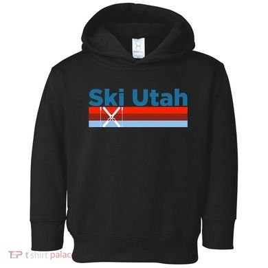 Retro Snow Ski Ski Utah Toddler Hoodie