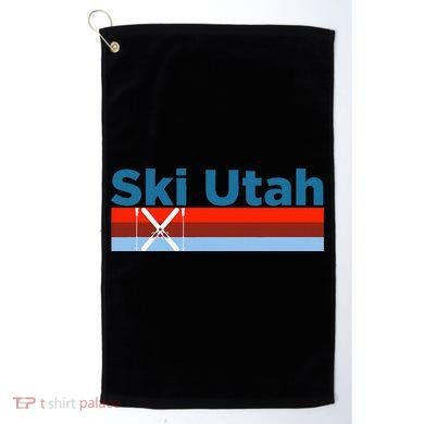 Retro Snow Ski Ski Utah Golf Towel