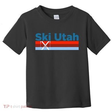 Retro Snow Ski Ski Utah Toddler T-Shirt
