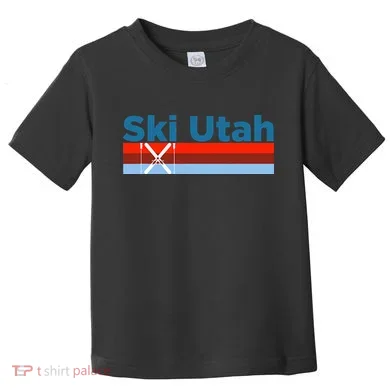 Retro Snow Ski Ski Utah Toddler T-Shirt