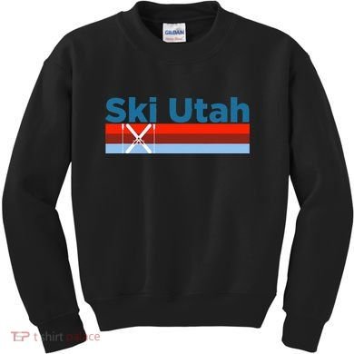 Retro Snow Ski Ski Utah Kids Sweatshirt