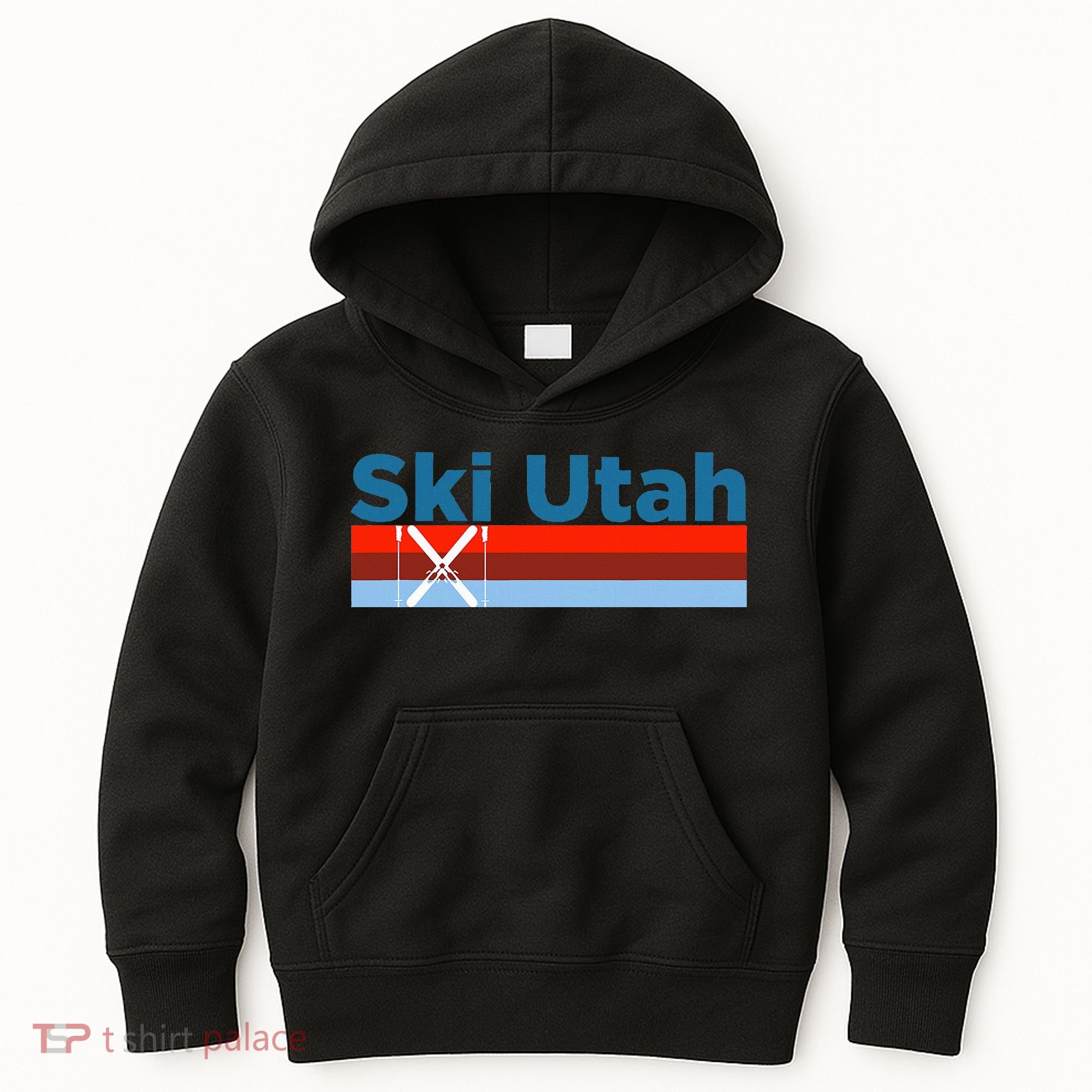 Retro Snow Ski Ski Utah Kids Hoodie