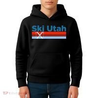 Retro Snow Ski Ski Utah Kids Hoodie thumb 4