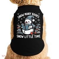 Reading Snowman So Many Books gift for Christmas  Doggie Tank thumb 0