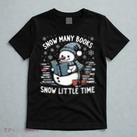 Reading Snowman So Many Books gift for Christmas  T-Shirt thumb 5