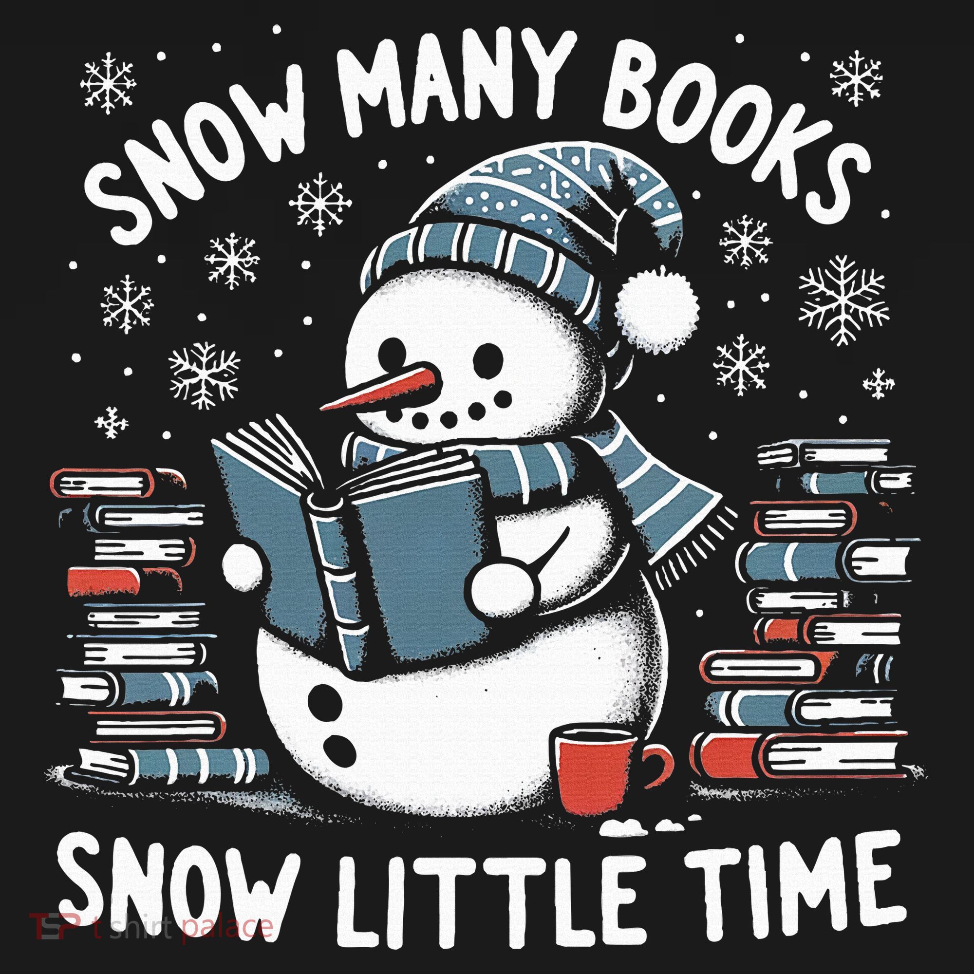Reading Snowman So Many Books gift for Christmas  Button