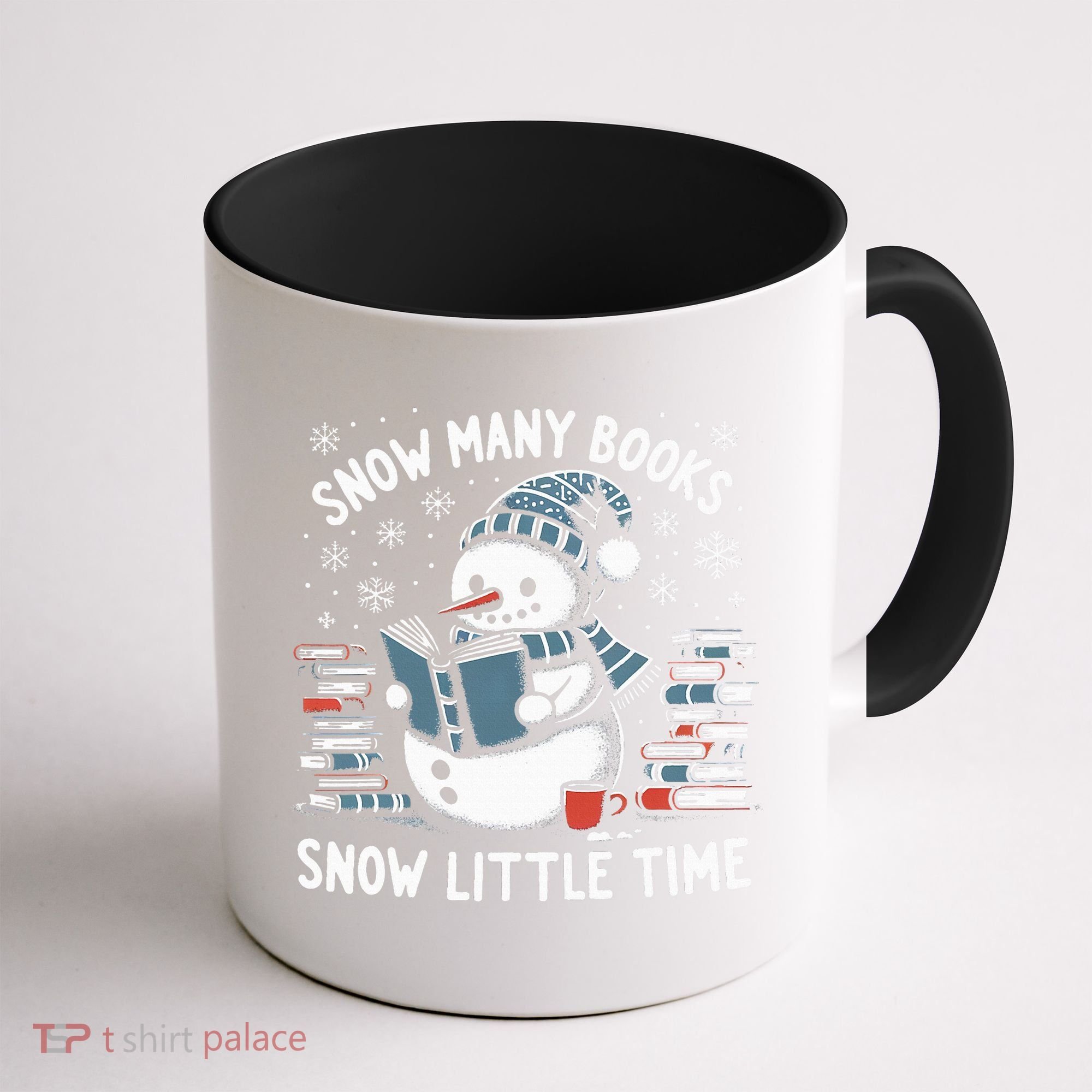 Reading Snowman So Many Books gift for Christmas  Coffee Mug