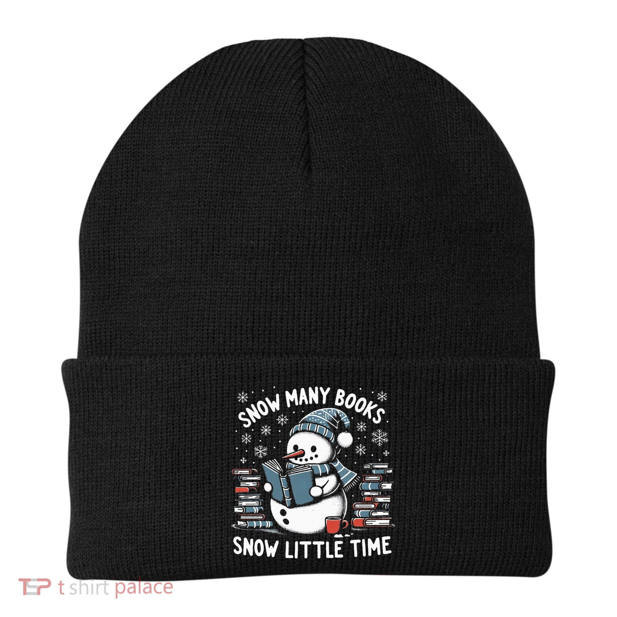 Reading Snowman So Many Books gift for Christmas  Beanie