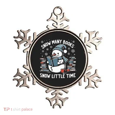Reading Snowman So Many Books gift for Christmas  Ornament