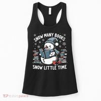 Reading Snowman So Many Books gift for Christmas  Women's Tank Top thumb 0