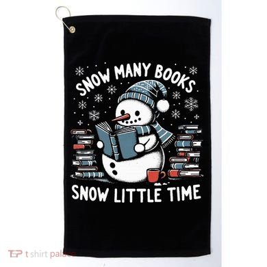 Reading Snowman So Many Books gift for Christmas  Golf Towel