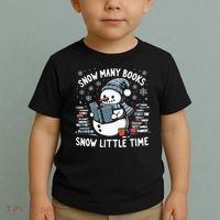 Reading Snowman So Many Books gift for Christmas  Toddler T-Shirt thumb 2