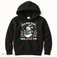 Reading Snowman So Many Books gift for Christmas  Kids Hoodie thumb 0